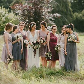 Bride with Bridesmaids