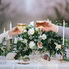 Wedding table setting